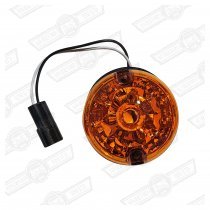 INDICATOR UNIT-FRONT,AMBER LENS, LED BULB.use with S6081LED