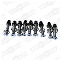 SCREW KIT- MOTOLITA BOSS. CHROME SLOTTED SCREWS,DOME NUTS