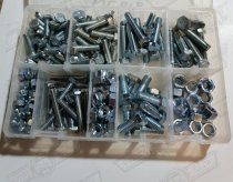 SELECTION PACK- UNC SET SCREWS AND NUTS 250 PIECES