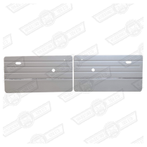 DOOR LINERS-PAIR-CREAM/CHROME STRIP-1997 ON