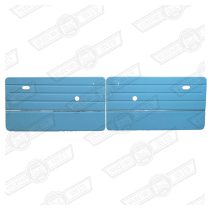 DOOR LINERS-PAIR-POWDER BLUE/CHROME STRIP-1997 ON