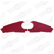 DASH LINERS-PAIR-TARTAN RED-OVAL SPEEDO-'61-'69