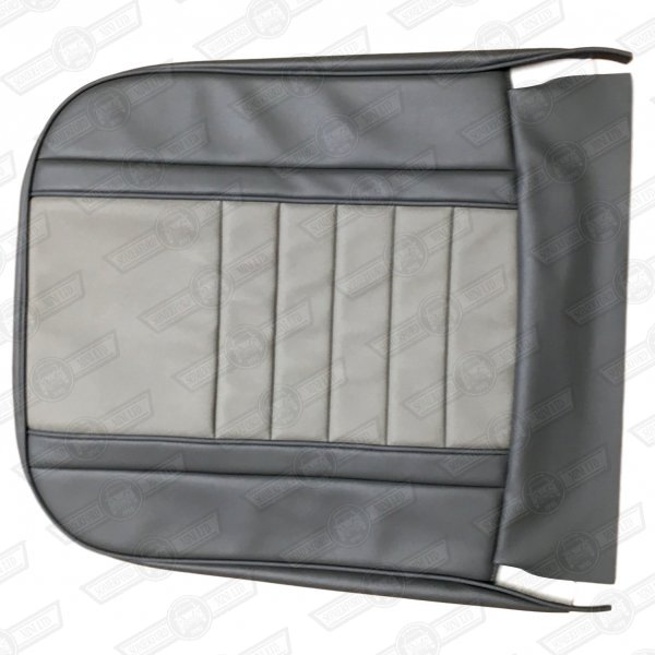 FRONT SEAT CUSHION COVER-DARK GREY/DOVE GREY-'61-'67