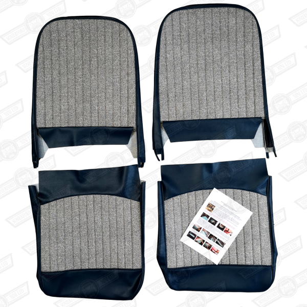 FRONT SEAT COVER KIT-ONE SEAT-FLECK/MIDNIGHT BLUE-'59-'61