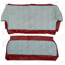 REAR SEAT COVER KIT-SALOON-FLECK/SPANISH RED-'59-'61welded