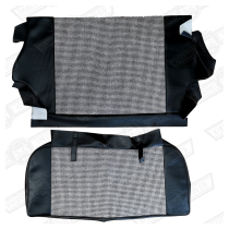REAR SEAT COVER KIT-SALOON-BLACK-CITY & E'80-'85
