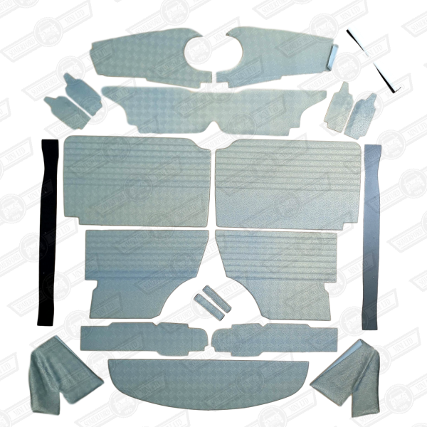 INTERIOR TRIM KIT-GOLD BROCADE-OVAL WITHOUT VENTS-'61-'69