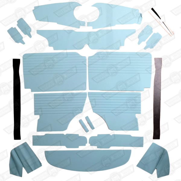 INTERIOR TRIM KIT-POWDER BLUE-OVAL WITHOUT VENTS-'61-'69