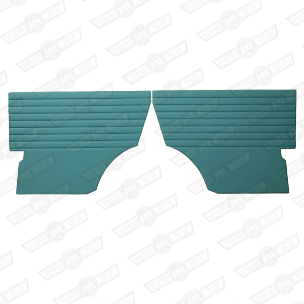 REAR 1/4 LINERS-PAIR-RIBBED-PORCELAIN GREEN-'59-'69
