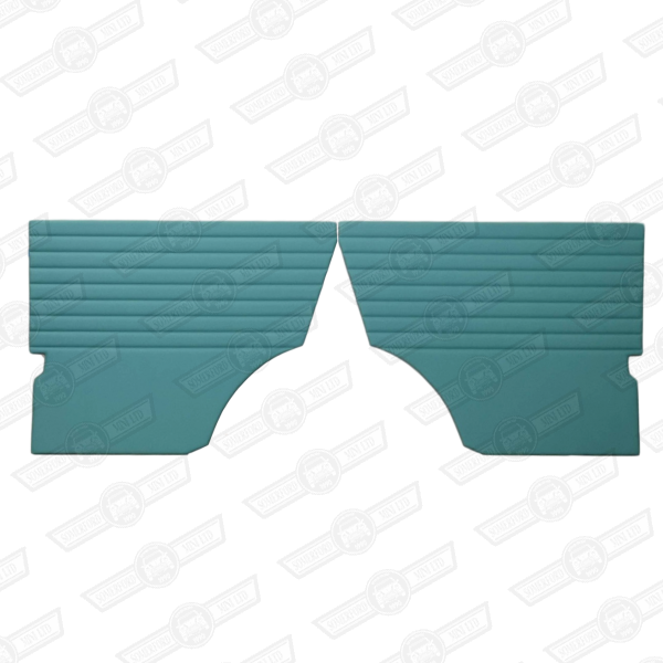 REAR 1/4 LINERS-PAIR-PORCELAIN GREEN-ELF & HORNET -'67-'69