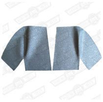 WHEEL ARCH COVERS-PAIR-SILVER BROCADE-'59 ON