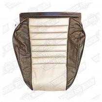 COVER-FRONT SEAT SQUAB-LEATHER-BLACK/NICKEL SILVER-COOPER SP