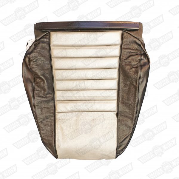 COVER-FRONT SEAT SQUAB-LEATHER-BLACK/NICKEL SILVER-COOPER SP