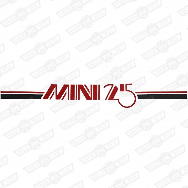 DECAL-'ANNIVERSARY' BODY SIDE RH-MINI 25