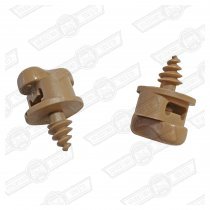 SCREW-PAIR-BEIGE-RETAINING-FRONT OVERMATS
