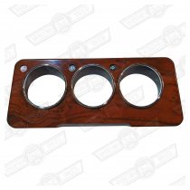 BEZEL-BURR WALNUT-TRIPLE INSTRUMENTS-CHROME BEZELS,SRS ICON