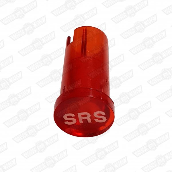 LENS- RED, SRS WARNING, MOUNTS IN DASHBOARD