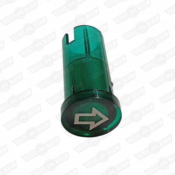 LENS- GREEN, INDICATOR DIRECTION, MOUNTS IN DASHBOARD