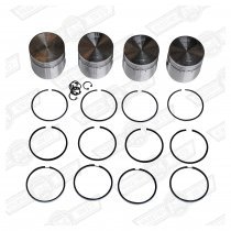 PISTON SET-POWERTUNE-FLAT TOP 9.7:1 CR +030'' 998cc COOPER