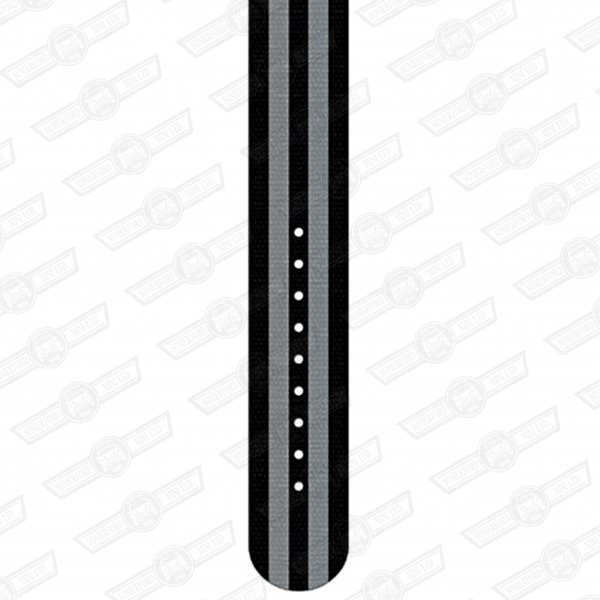 REC WATCH STRAP-22mm, BLK/GREY 5 STRIPE NYLON- SATIN BUCKLE