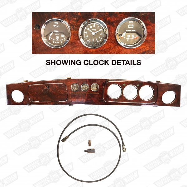 DASH PACKAGE-WALNUT 3+3 BLACK VOLT,CLOCK,OIL RHD