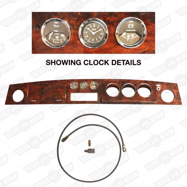 DASH PACKAGE-WALNUT 3+3 BLACK VOLT,CLOCK,OIL RHD MPI