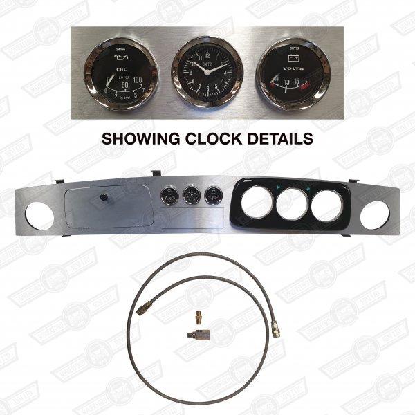 DASH PACKAGE-ALUMINIUM 3+3 BLACK VOLT,CLOCK,OIL RHD