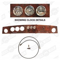 DASH PACKAGE-WALNUT 3+3 BLACK VOLT,CLOCK,OIL LHD