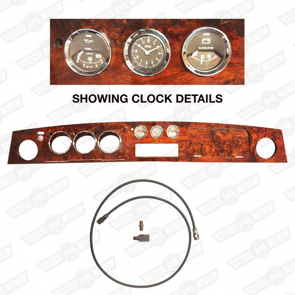 DASH PACKAGE-WALNUT 3+3 BLACK VOLT,CLOCK,OIL LHD MPI