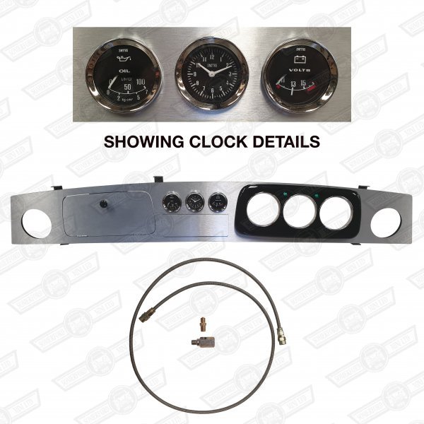 DASH PACKAGE-ALUMINIUM 3+3 BLACK VOLT,CLOCK,OIL LHD