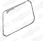 GLASS-REAR 1/4 LIGHT-CLEAR-FIXED-'59-'69