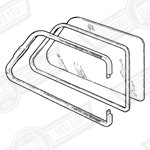 QUARTER LIGHT ASSY.-CLEAR GLASS-RH-'59-'66