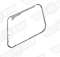 GLASS-REAR 1/4 LIGHT-GREEN TINTED-FIXED-'69 ON