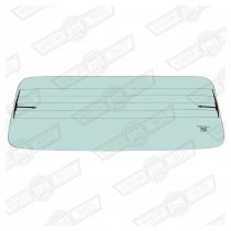 WINDSCREEN- REAR HEATED-GREEN TINT-'67 ON