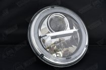 WIPAC 7' BLACK LED PROJECTOR HEADLAMP & HALO SIDE LIGHT RHD