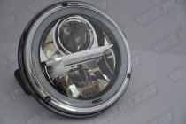WIPAC 7' CHROME LED PROJECTOR HEADLAMP & HALO SIDE LIGHT LHD