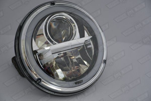 WIPAC 7' CHROME LED PROJECTOR HEADLAMP & HALO SIDE LIGHT LHD