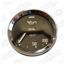 SMITHS OIL PRESSURE GAUGE 1/2 SCALE BLACK 'V' BEZEL,ELECTRICAL