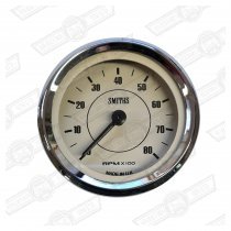 SMITHS REV COUNTER 52mm MAGNOLIA FACE 0-8,000 RPM