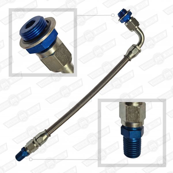 OIL PIPE-BRAIDED-EARLY BLOCK(5/8) TO EARLY FILTER (1/4 NPT)
