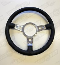 MOTOLITA STEERING WHEEL MK4 13'' LEATHER POLISHED SPOKES DISHED THIN RIM