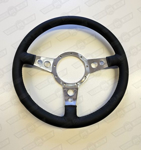 MOTOLITA STEERING WHEEL MK4 13'' LEATHER POLISHED SPOKES DISHED THIN RIM