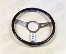 MOTOLITA STEERING WHEEL MK3 14'' WOOD POLISHED SPOKES DISHED DARK STAIN