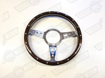 MOTOLITA STEERING WHEEL MK3 13'' WOOD POLISHED SPOKES DISHED THICK GRIP