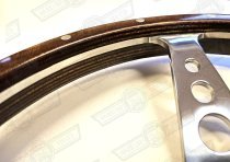 MOTOLITA STEERING WHEEL MK3 13'' WOOD POLISHED SPOKES DISHED THICK GRIP