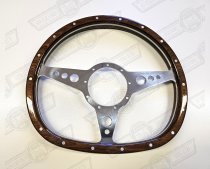 MOTOLITA STEERING WHEEL MK3 14'' FLAT WOOD POLISHED SPOKES FLAT BOTTOM