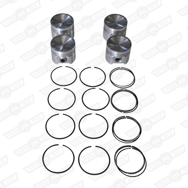 PISTON SET-3 RING(CHROME TOP) METRIC REPLACEMENT 1071 & 1275 S 9.75 :1 STD. SIZE