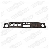 DASH-WALNUT MPI REPLACEMENT 3 + 3 AUX. GAUGES CHROME BEZELS LHD