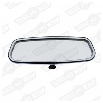 REAR VIEW MIRROR-CHROMED PLASTIC, STICK ON