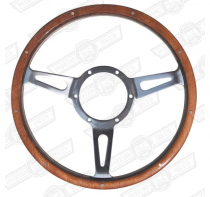 MOUNTNEY STEERING WHEEL-CLASSIC RIVETED 14'' LIGHT WOOD